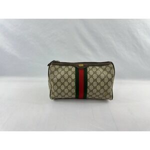 Vintage Gucci GG Supreme Web Cosmetic Bag Accessory Collection Toiletry Case